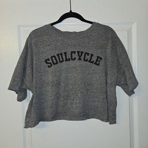 SoulCycle Gray Cropped T-Shirt